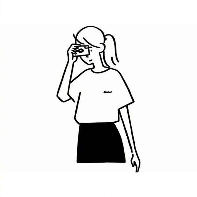 20:58:06简笔黑白人物 (5)简笔thirteen十三该采集也在以下画板加载