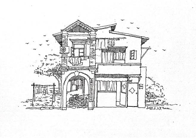 10:38:25房子线稿建筑(速写)群子的小鱼该采集也在以下画板加载更多