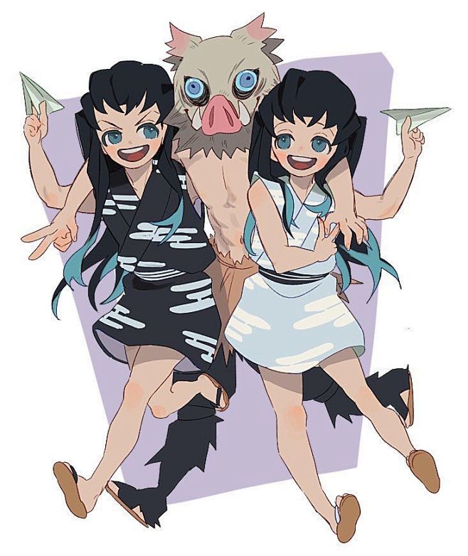 鬼灭之刃同人图一座山里的有无兄弟伊之助