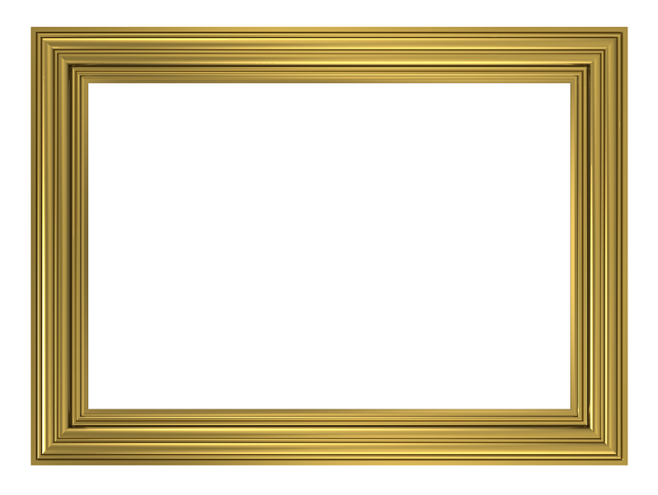 金框孤立在白色背景