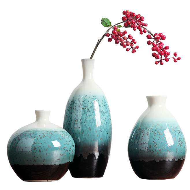 景德镇欧式陶罐陶艺陶瓷器花瓶摆件花艺插花客厅家居软装饰品摆件淘宝