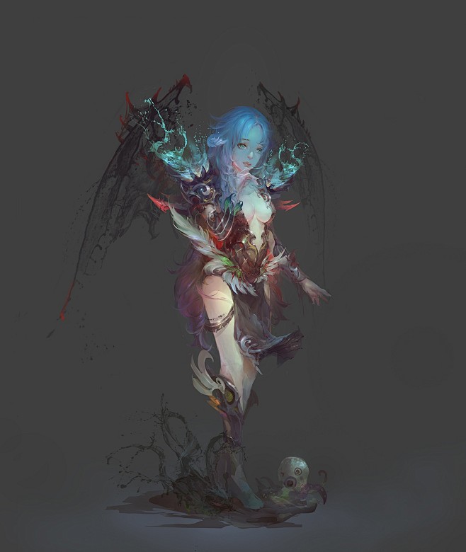 zfapofjap从花鱼-转采于2015-08-18 18:37:13悲伤魔族萝莉游戏原画zf