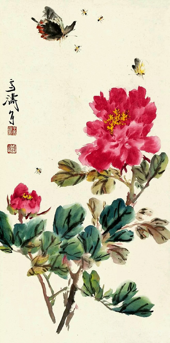 王雪涛写意牡丹