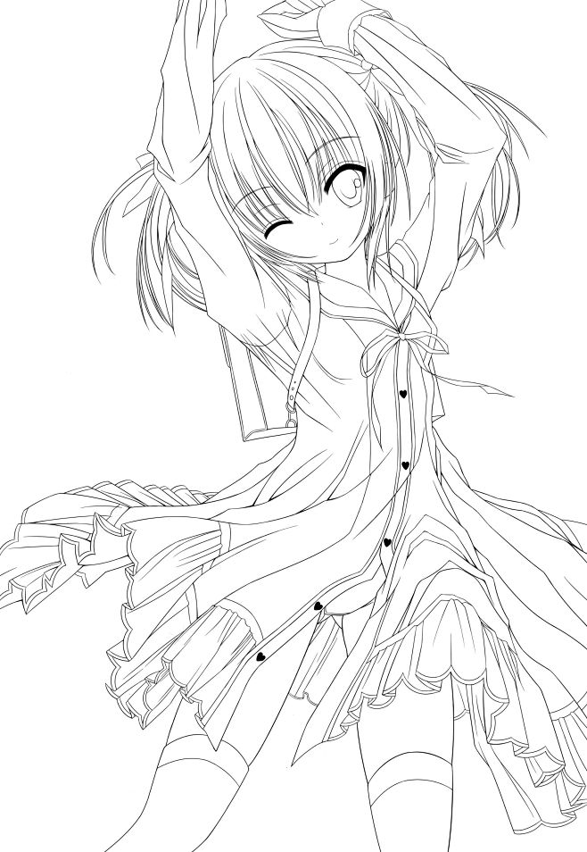 日本动漫线描素材图823