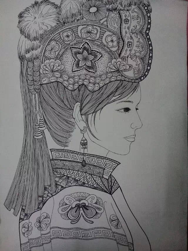 23:02:08线描少数民族f非遗 民族 纹样yyyuying该采集也在以下画板