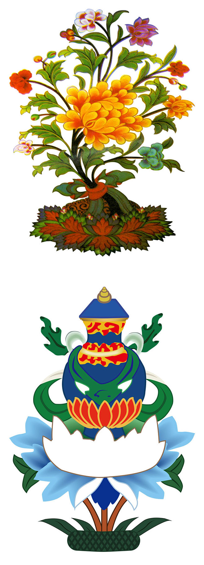 藏族文化风俗古典祥云藏式信仰物件民族图案祥纹png免扣设计素材淘宝