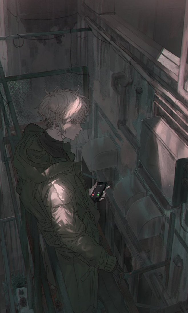 授权转载画师パズ91笔下的美少年忧郁又美丽这个氛围太棒了0728