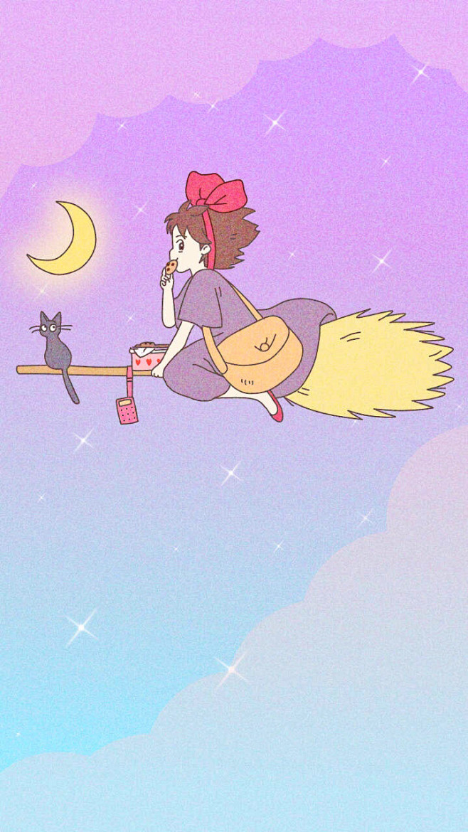 卡通手机壁纸插画设计高清动漫背景锁屏78