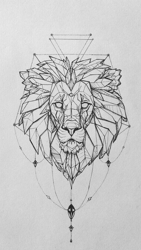 signe lion cool idée tatouage animal noble猫头清早八神同采自www