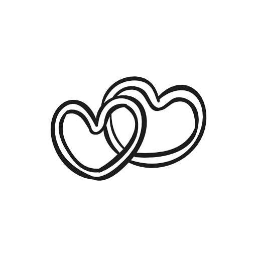 两颗心形符号图标