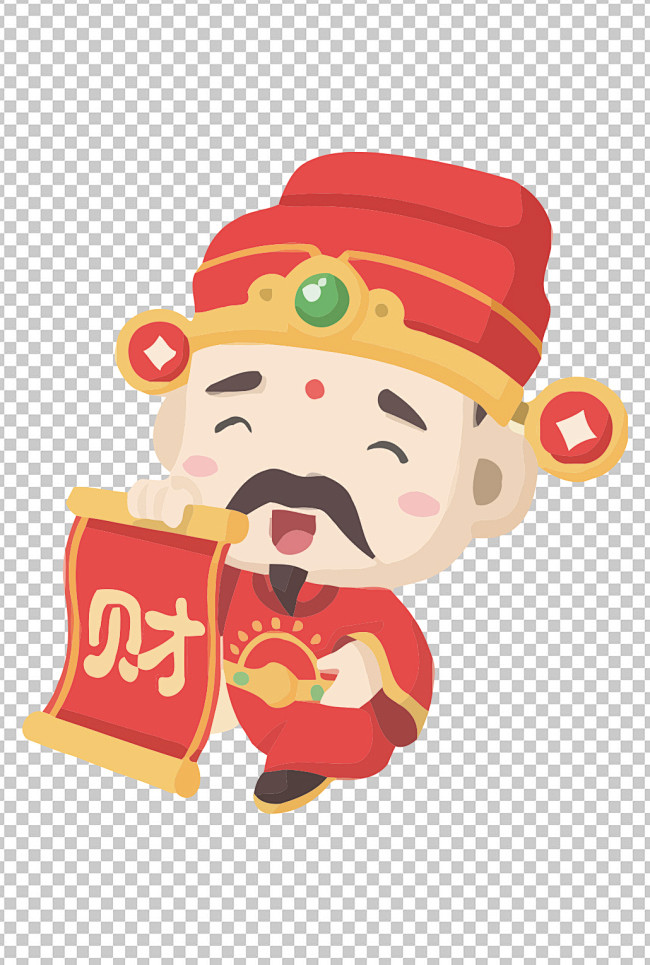 圯ㄨ埥媋从愚人者歌转采于2020-01-05 14:28:55卡通q版送财古装财神爷