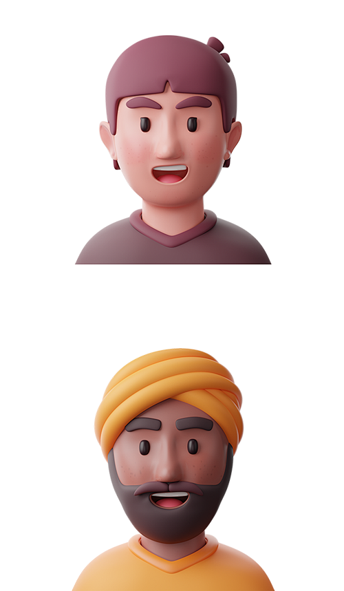 3d卡通人物頭像figma動畫blender設計源文件