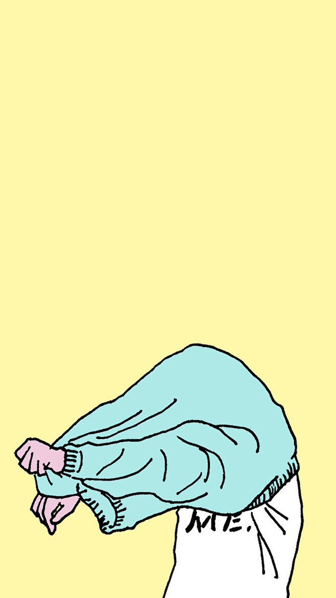 壁纸少女原宿可爱插画高清动漫摄影设计平铺日系韩系背景锁屏搞怪欧美
