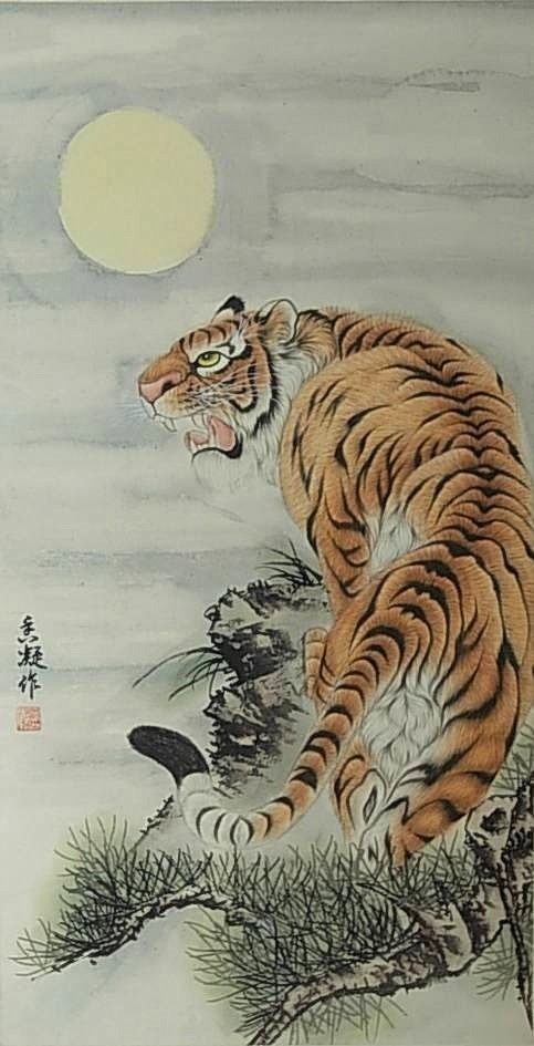 国画老虎照片集锦