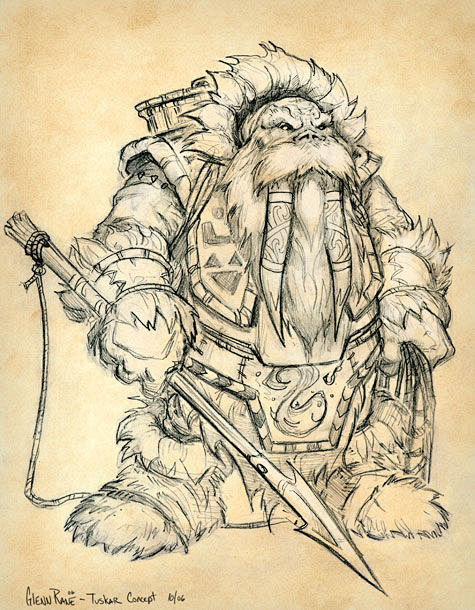 魔兽世界巫妖王之怒海象人原画海象人渔夫