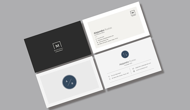 简洁水彩时尚名片模板资源第3张