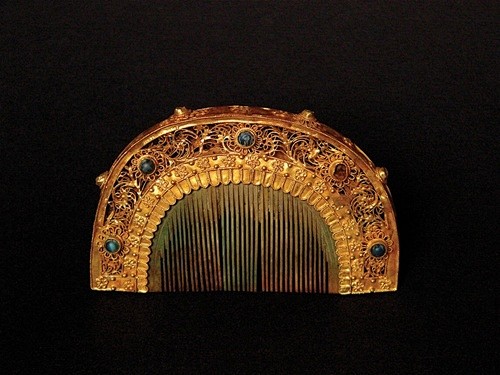 唐梳篦9cm宽拍品4880000不确信偏向辽风文物