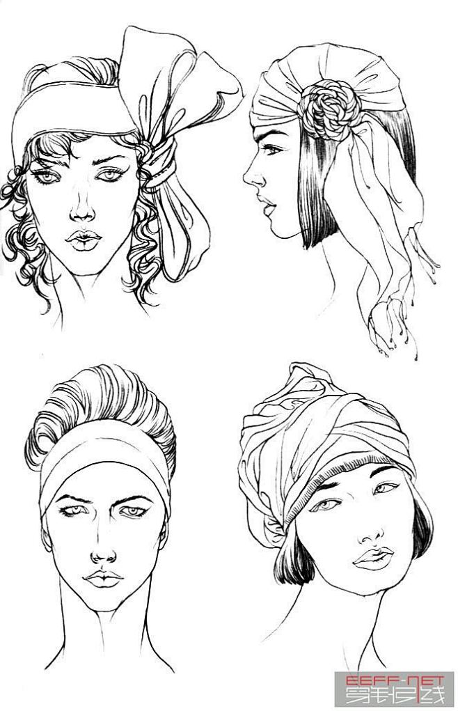 服装人体头部手鞋服装画手绘穿针引线服装论坛