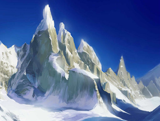 原画设定场景雪山空灵