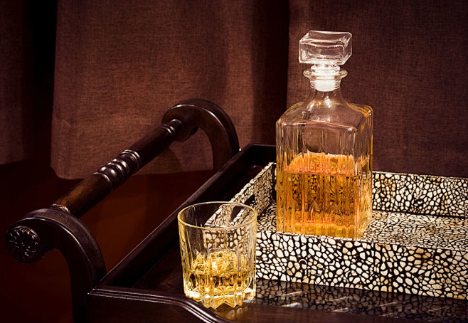 高档威士忌酒特写高清图片