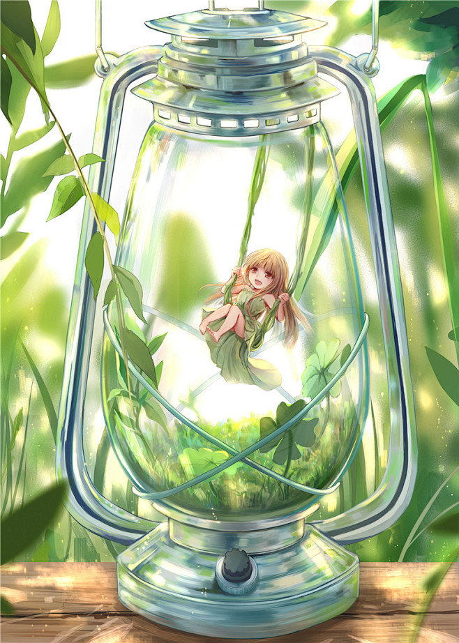 动漫少女瓶中少女瓶子系列好唯美好清新的说美哭了