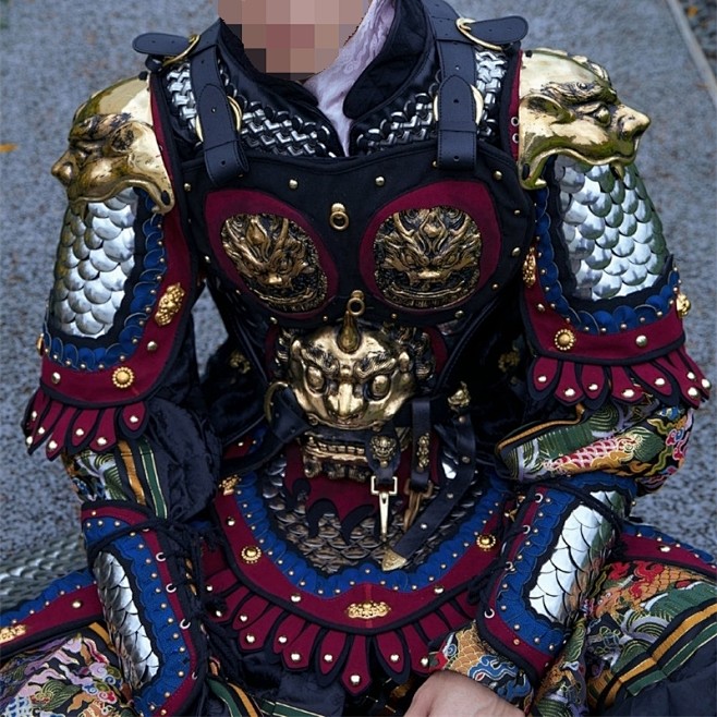 炼铠翻波麒麟甲原鱼鳞搜山图杨戬神将明制唐中国甲胄铠甲淘宝网