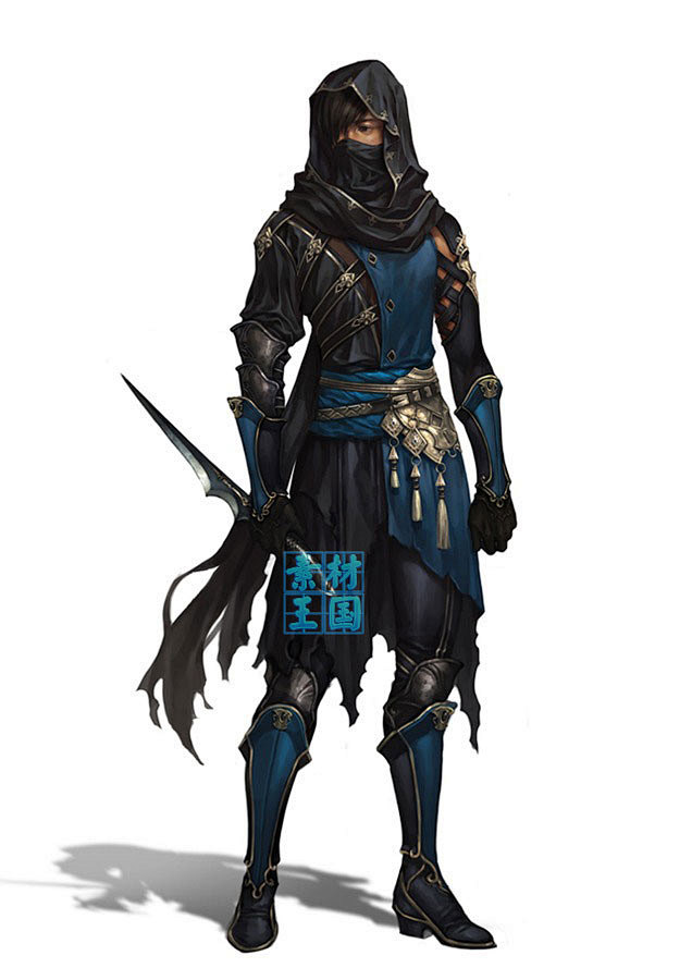 男角色设计服装原画参考资料cg设定素材48喜欢原画设定图集(人物/场景