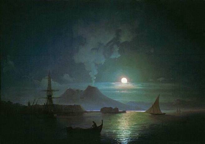 夜海ivanaivazovsky油画