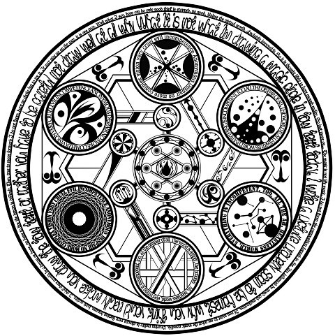 异世界之门魔法阵特辑魔法阵由若干个圆圈星星文字记号等组合而成在