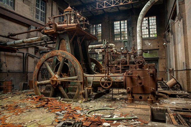 53:1033工业元素,工业遗址,废墟,废土,蒸汽朋克风格【科幻素材】工厂