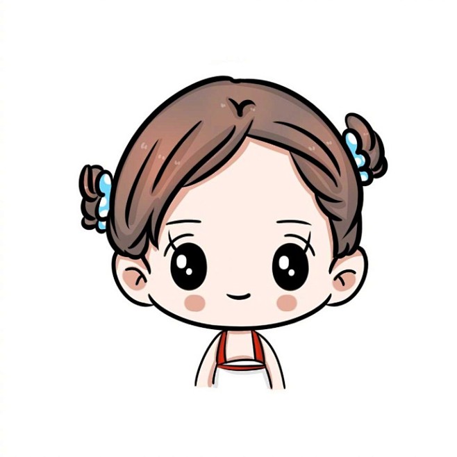 q萌q萌的小头像via卡通漫画手绘q版头像定制