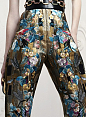 Alexander-Mcqueen - floral embroidered pants: 
