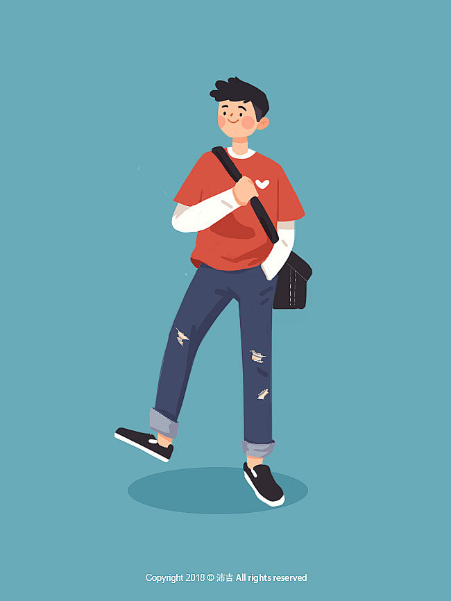 人物人物造型头像男生插画