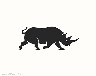 标志说明野生犀牛动物园logo标志设计