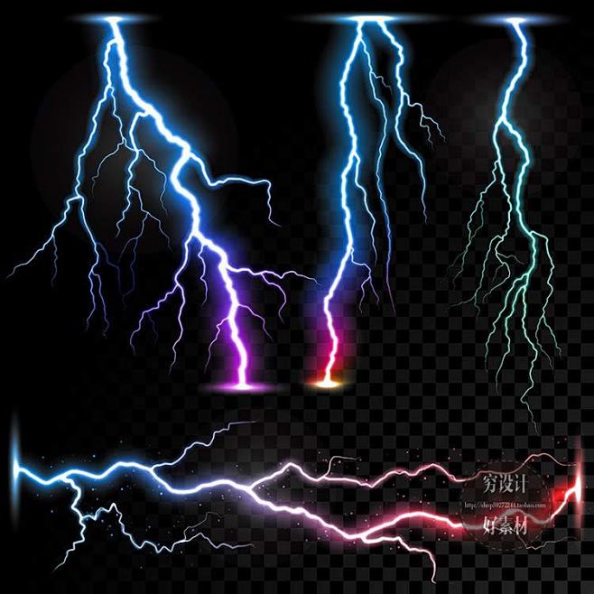 矢量雷电闪电打闪打雷光源素材eps设计素材g264淘宝网