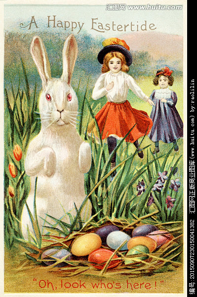 节日素材 复活节背景 手绘 手绘复活节 复活节兔子 彩蛋 复活节天使