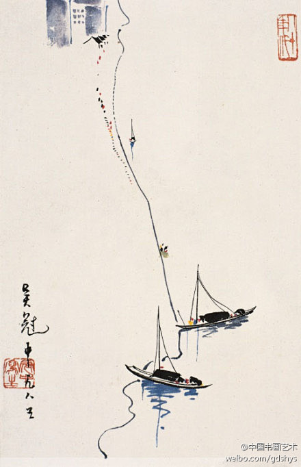 吴冠中作品水乡