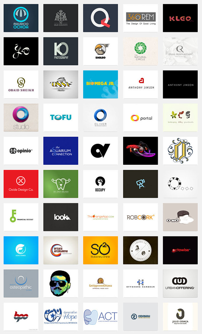 关于字母o的logo平面设计标志设计设计秀高手