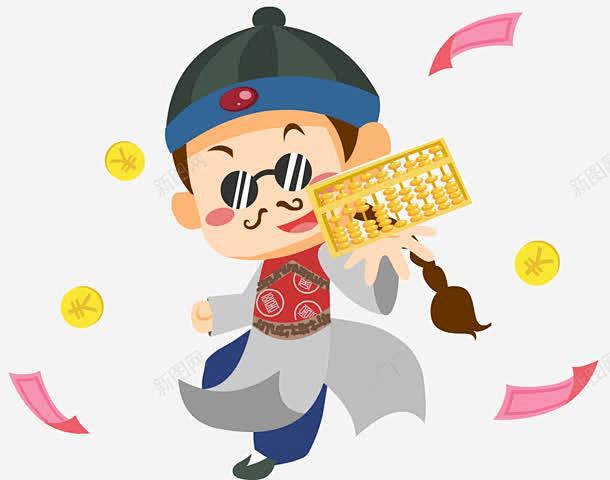 卡通古装掌柜形象创意素材