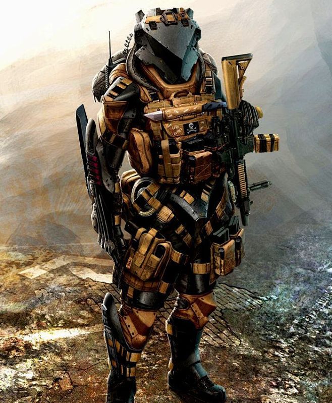 科幻机械外骨骼战争