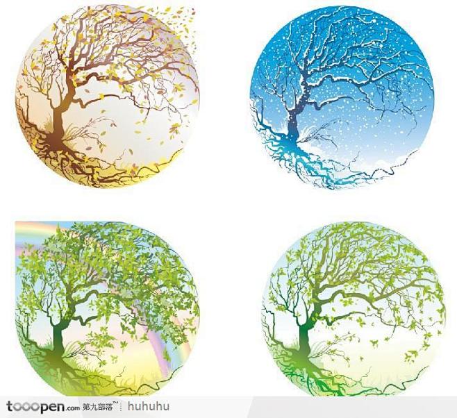树木的春夏秋冬四季