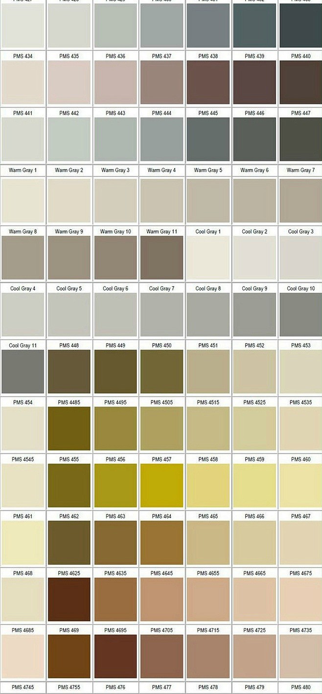 一组潘通色卡色彩集