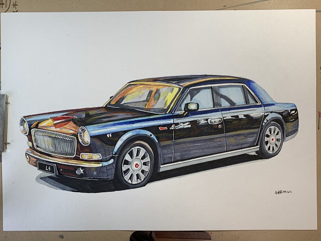 14:41:20汽车手绘-红旗车位柒迦仪该采集也在以下画板加载更多