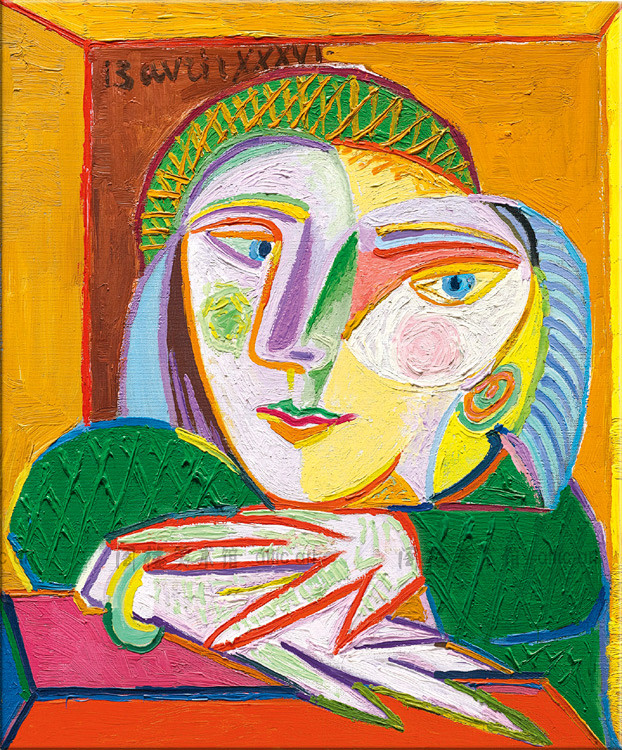 窗边的德雷莎 pablo picasso 毕加索 装饰画 客厅书房酒吧咖啡馆-淘宝