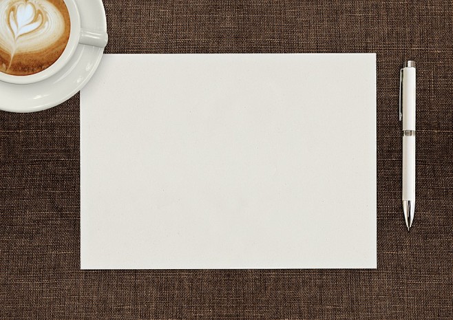 笔纸n笔和纸文档业务空白文书工作笔记本办公桌咖啡理念记事本