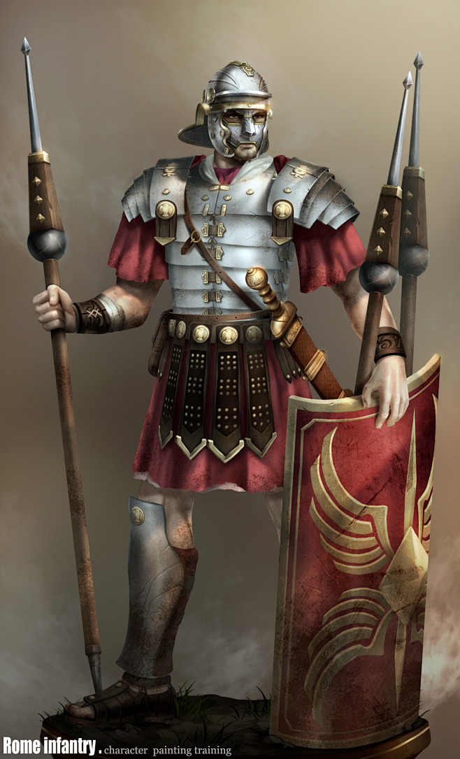 罗马步兵,盔甲角色