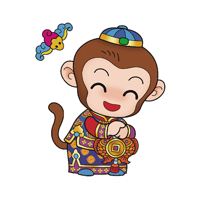 免扣背景png素材#金猴贺岁