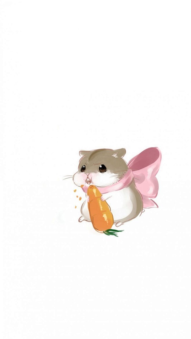创意卡通手绘可爱小仓鼠高清手机壁纸仓鼠宠物
