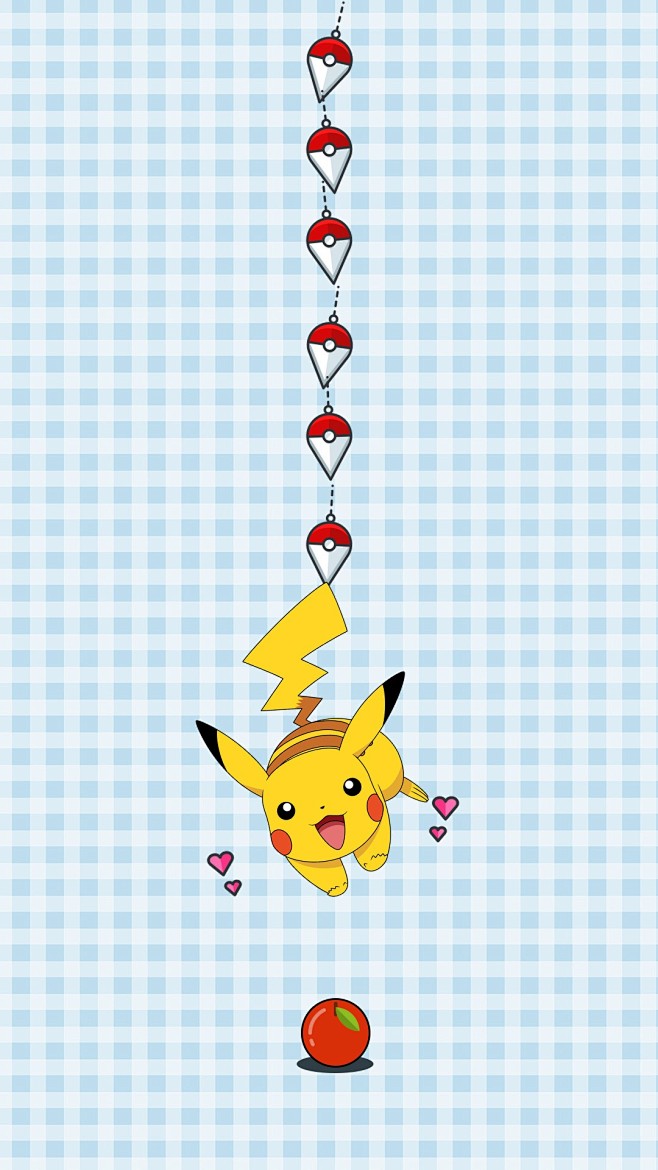 超萌可爱的皮卡丘iphone手机壁纸图片