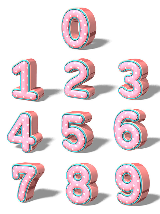 数字20200406质感金属数字c4d5203d毛笔字周年庆数字高清素材psd淘宝